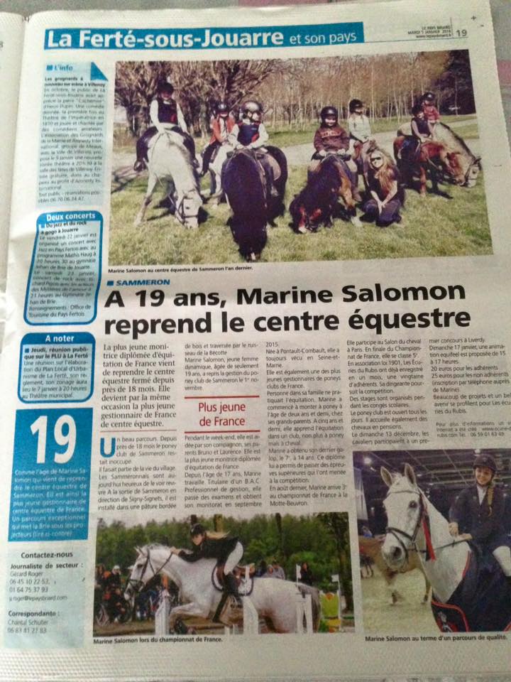 Article de presse marine salommon